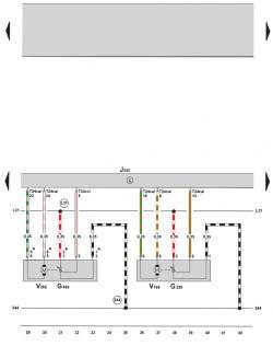 Wiring the air conditioning system Climatronic 2-C (with 05.2005 installed) (part 3)