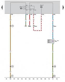 Wiring the air conditioning system Climatronic 2-C (with 05.2005 installed) (part 7)