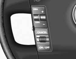 The controls for cruise control