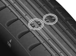 Signs of wear, tread