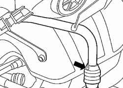 Hose connections secondary air pump