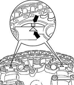 The marks on the camshafts