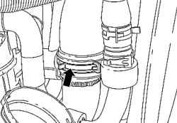 Clamp connection pipe of the air filter of the first and second row of cylinders