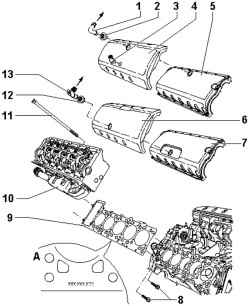 The components of the cylinder head