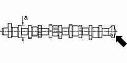 Marking camshaft (timing drive side)