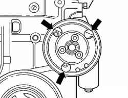 Fixing bolts of the water pump