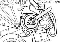 Fixing pulley key for water pumps VA G 1590