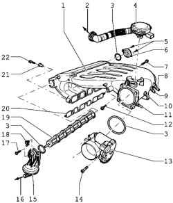 Details of the intake manifold