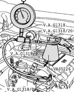 Connect a manometer