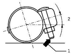 Mounting position of the repair of double clamp in the direction of motion