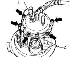 Nuts of fastening of the filter cover