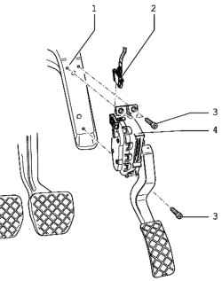 The components of the accelerator pedal