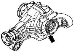 Location of marking on the back of the main transmission