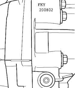 Letter designations and specifications rear final drive