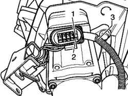 Harness and opening the 10-pin connector