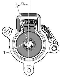 The position of the shaft with the interrupted gear sector (10 ?)