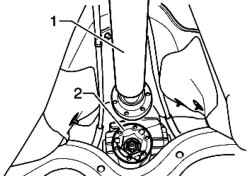 Removing the rear propeller shaft