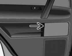 Storage compartments in the rear door trim