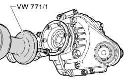 Removing the right shaft flange