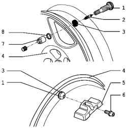 Tire pressure sensor and the valve metal