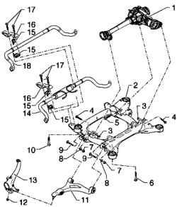 Arrangement unit - subframe, stabilizer, lower arm