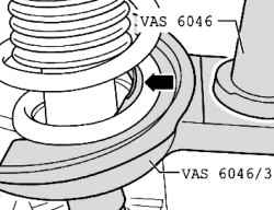 The correct position of the spring holder