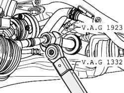 Loosening steering rod