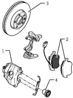 Rear wheel brake (disc brake 16 '')