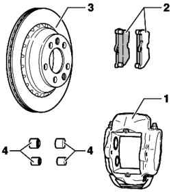 Rear wheel brakes (disc brakes 17 '')