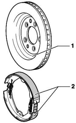 Parking brake (drum brake 16 '')