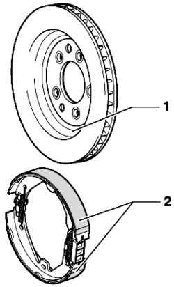 Parking brake (drum brake 17 '')