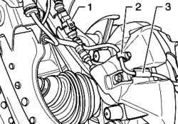 Removing the component cable Brake pad wear indicator