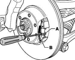 Turning the adjusting nut