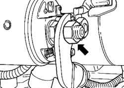 Fixing nut positive cable of the electromagnetic switch of a starter